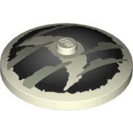Dish 4 x 4 Inverted [Radar] with Crescent Moon and Clouds Print
