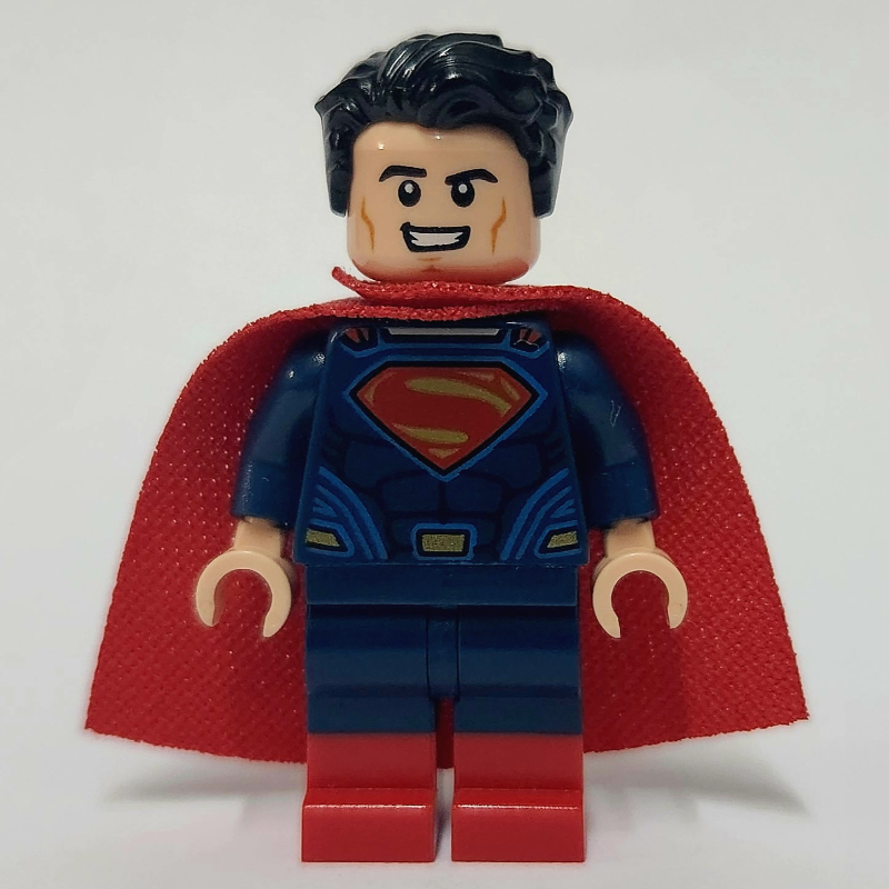 Lego Superman in Dark Blue Suit with Dual Molded Legs with Red Boots
