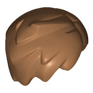 Lego Hair Short Tousled with Side Part and Lock Sticking Up / Medium Nougat