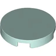 Tile Round 2 x 2 with Bottom Cross / Aqua