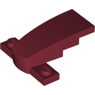 Lego Brick Wedged, Curved 4 x 2 x 1 1/3 with 1 x 4 Base [Plain] / Dark Red