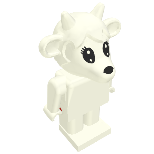 Lego Fabuland Figure Goat 1 / White