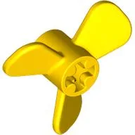 Propeller 3 Blade 3 Diameter with Axle Cross / Yellow