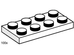2 x 4 White Plates
