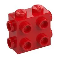 Brick Special 1 x 2 x 1 2/3 with 8 Studs on 3 Sides / Red
