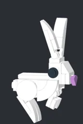 Rounder Rabbit with erect ears