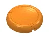 Large Figure Throwing Disc, Kanoka [Plain] / Orange