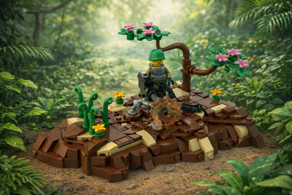 Lego Machine Gun Diorama