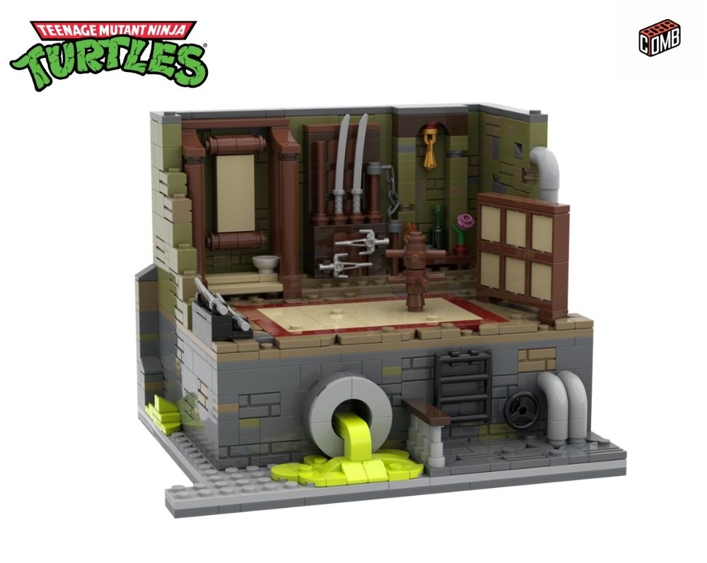 Lego TMNT Master Splinters Sewer Dojo Diorama -Sewer Lair Addon