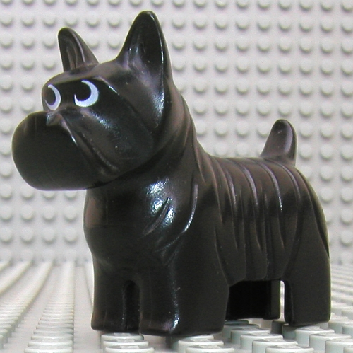 Lego Duplo Animal Dog Scottish Terrier / Scottie (No Base) / Black
