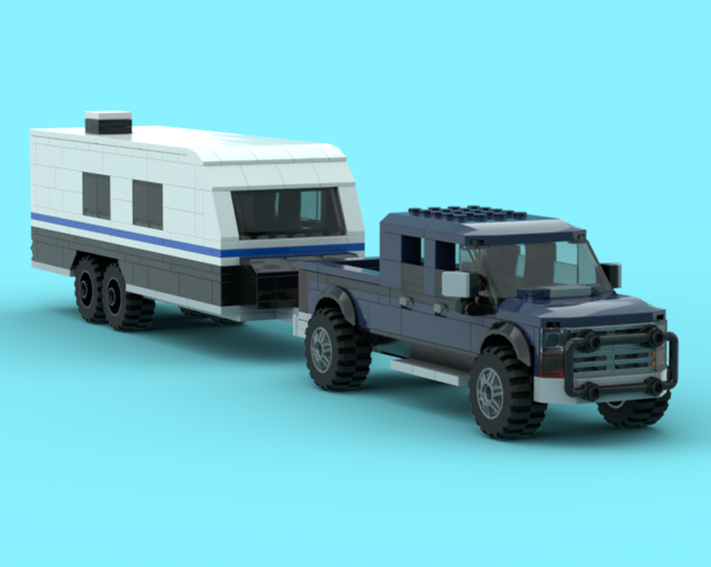 Lego Pick-up Truck and Camper Trailer