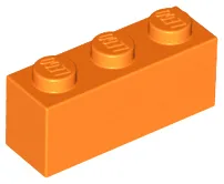 Brick 1 x 3 / Orange