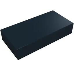 Tile 1 x 2 without Groove / Black