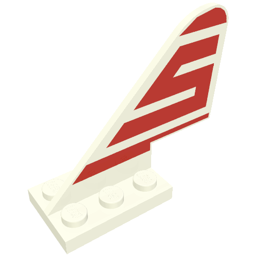 Lego Tail Old with Red S (Sterling) Print
