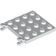 Plate Special 4 x 4 with Clips Horizontal / White