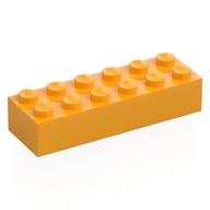 Lego Brick 2 x 6 / Bright Light Orange