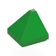 Lego Brick Sloped 30° 1 x 1 x 2/3 Double Corner / Bright Green