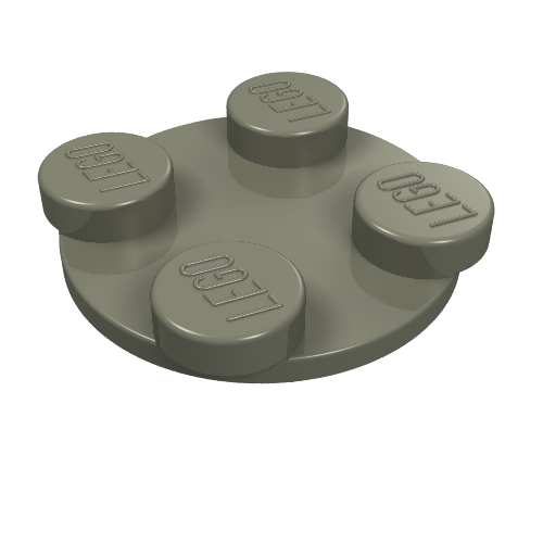 Lego Turntable 2 x 2 Plate - Top / Dark Gray