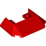 Brick Wedged, Sloped 45° 6 x 4 Double / 33°, 5 Bottom Tubes [Train Roof] / Red