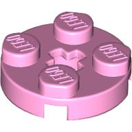 Lego Plate Round 2 x 2 with Axle Hole Type 1 (+ Opening) / Bright Pink