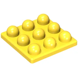Primo Plate 3 x 3 / Yellow