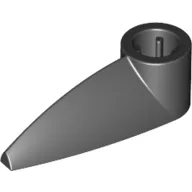 Technic Tooth 1 x 3 with Axle Hole [Rounded Underside] / Black
