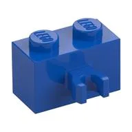 Brick Special 1 x 2 with Vertical Clip [Open O Clip] / Blue
