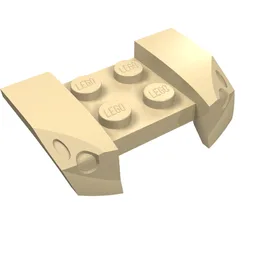 Mudguard 2 x 4 with Molded Headlights / Tan