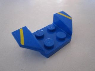 Lego Vehicle, Mudguard 2 x 4 with Flared Wings with Yellow Stripes Pattern (Stickers) - Set 8495