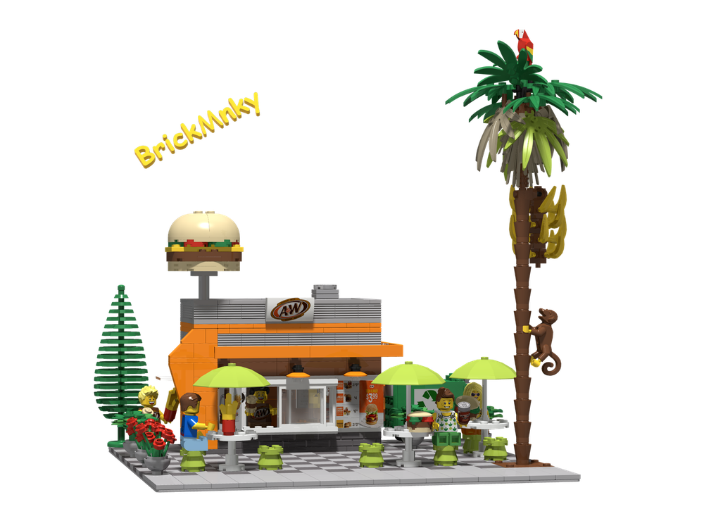 Lego A&W Walkup Food Vendor