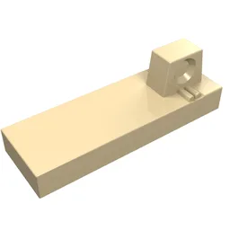 Hinge Tile 1 x 3 Locking with 1 Finger on Top / Tan