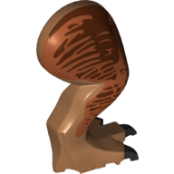 Lego Animal Body Part, Dinosaur, Tyrannosaurus Rex Leg, Right, with Pin, Dark Orange and Reddish Brown Markings Print