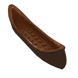 Boat / Canoe / Reddish Brown