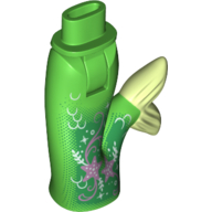 Lego Minidoll Hips and Fishtail (Mermaid) with Star Fish, Kelp, Air Bubbles on Dark Green / Bright Green