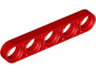 Technic Beam 1 x 5 Thin / Red