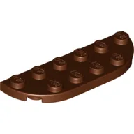 Plate Round Corners 2 x 6 Double / Reddish Brown