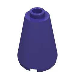 Cone 2 x 2 x 2, Open Stud / Dark Purple