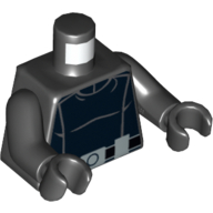 Lego Torso Armor Imperial Trooper Print, Black Arms and Hands / Black
