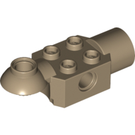 Lego Technic Brick Special 2 x 2 with Pin Hole, Rotation Joint Ball Half [Horizontal Top], Rotation Joint Socket / Dark Tan