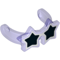 Lego Headwear Accessory Glasses / Goggles Star-Shaped with Black Glasses print / Trans-Purple
