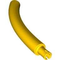 Lego Animal Body Part / Plant, Tail / Neck / Branch / Trunk, Middle Section with Pin, Round Pin Hole / Yellow