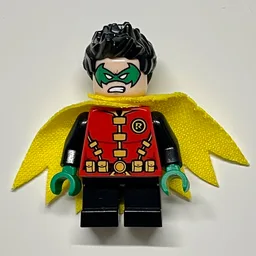 Robin with Green Eyemask and Hands, Short Legs, and Yellow Cape