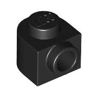 Plate Special 1 x 1 x 2/3 Half Round with Side Stud / Black