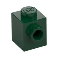 Brick Special 1 x 1 with Stud on 1 Side / Dark Green