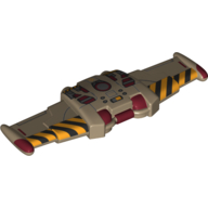 Lego Wings Double, Buzz Lightyear with Warning Stripes, Circuitry print / Dark Tan