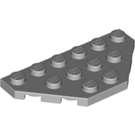 Lego Wedge Plate 3 x 6 Cut Corners / Light Bluish Gray