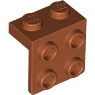 Bracket 1 x 2 - 2 x 2 / Dark Orange