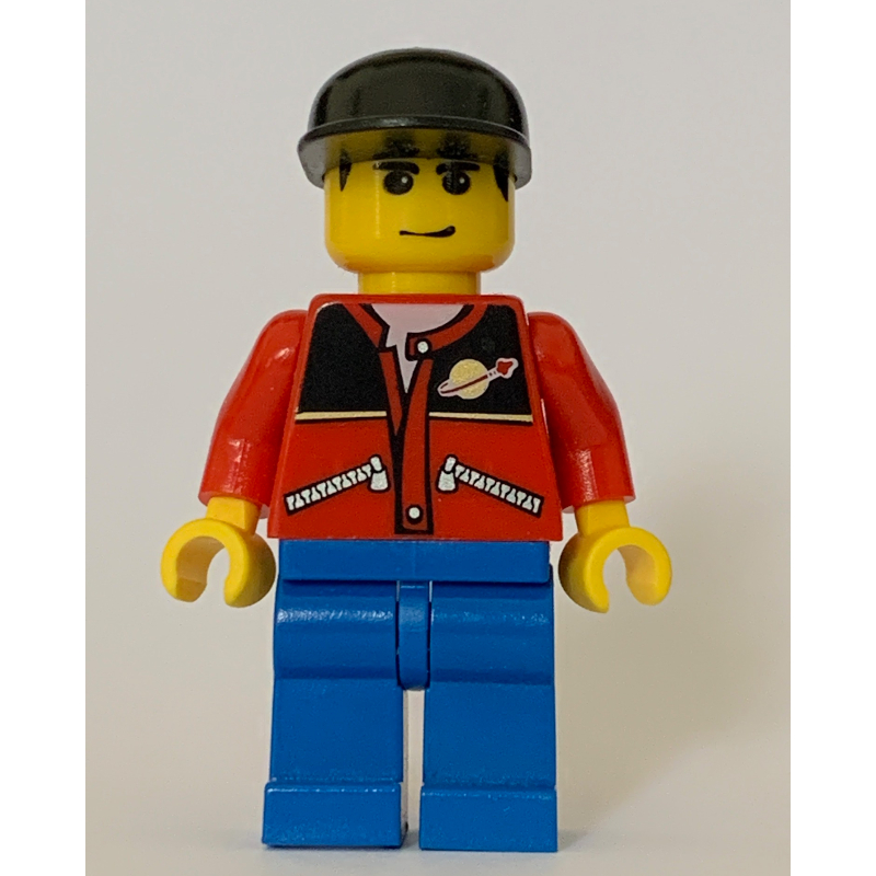 Lego Man, Red Jacket with Classic Space Logo, Black Cap