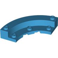 Lego Brick Round Corner 5 x 5 Macaroni with 1/3 Inner Side / Dark Azure