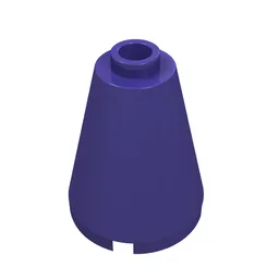 Cone 2 x 2 x 2, Open Stud / Dark Purple